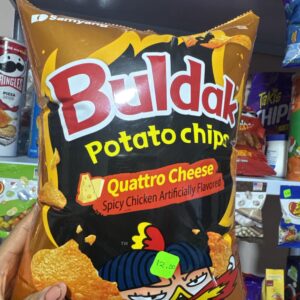 Papas Buldak cuatro quesos