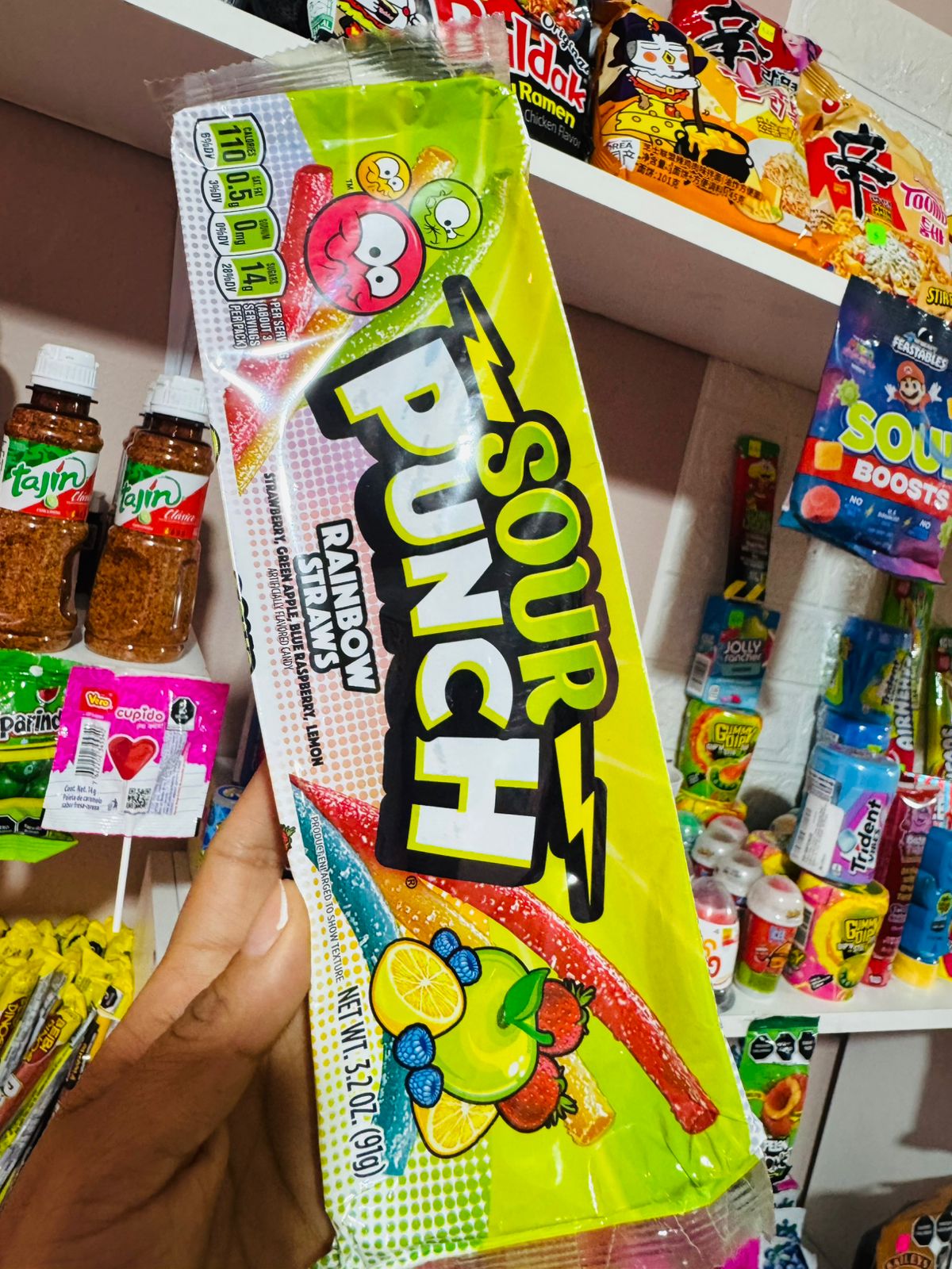 Sour Punch Rainbow Straws
