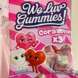 Gomita corazón 7 unid